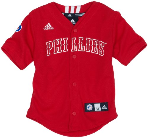 MLB Infant/Toddler Boys' Philadelphia Phillies Screen Print Baseball Jersey, Red, Medium
