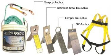 Rooftop Bucket of Safe-Tie, HUV, 1 SP-Anchor & VLA-25