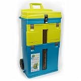 Creative Options Molded Organization 826-080 Rolling Work StationTeal Lime Chocolate 20.88 L x 13.65 W x 36 H