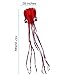 Mayco Bell Octopus Portable Kite Nylon & Polyester Material - Perfect Toy for Kids and Children Outdoor Games Activities - Fold-able Large 28 x 157 Inches | Extra 328 Feet of Line (Red)