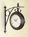 Roman Numeral Double Sided Wall Clock Train Station