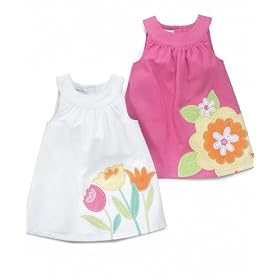 Greendog Baby Dress, Baby Girls Jumper Dress Bright White 6-9 months