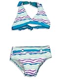 IMAGE OF Pink Platinum - Girls Two Piece Striped Bikini Swim Suit, Teal, Purple (Size 4)