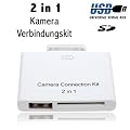 USB Anschluss 2.0 (autm. umschalten) f�r iPad 1 und iPad 2G,iPad Kamera Connection Kit/ SD SDHC Card Reader *** mit der neuesten iOS getestet (iOS 5)***