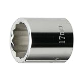FLAG（フラッグ）3/8"(9.5mm) スタンダードソケット 17mm 永久保証 STRAIGHT/10-3817