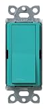 Lutron Diva 15-Amp, 120-Volt to 277-Volt Single-pole Switch in Turquoise #SC-1PS-TQ