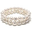 HinsonGayle Double Strand 8-9mm White Baroque Pearl Bracelet