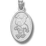 Mississippi State Univ Bulldog Oval 5/8 Pendant (Silver)
