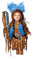 LITTLE CHIEF 16" Porcelain Indian Toddler Doll By Golden Keepsakes