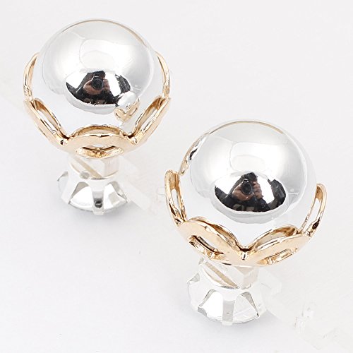 1pair Fashion Celebrity Runway Double Sided Hollow Pearl 11mm Earrings Reversible Pearl Studs Ear 18k Gold Plated (F797)
