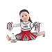 18 Inch Doll Clothes | Amazing Scarlet and Grey Team Cheerleader Outfit, Includes Cheerleader Dress, Long Sleeved T-Shirt, Fluffy Pom Poms and Megaphone | Fits American Girl Dolls