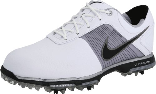 Nike Golf Men's Nike Lunar Control Golf Shoe,White/Black/Metallic Pewter,11.5 M US