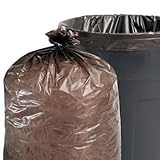 Total Recycled Content Trash Bags, 65 gallon, 1.5mil, 50 x 51, Brown, 100/ctn