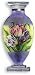 Ne'Qwa Art Vase, 8.75-Inches Tall, Lavender Tulip Design By Artist Susan Winget