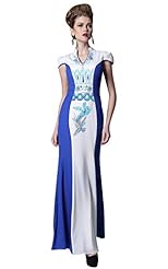 V-neck Draped Vintage Lace Chiffon/Polyester Evening Dress/Mother-of-the-Bride Dress/Prom Dress/Party Dress/Wedding Dress 