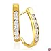 10k Yellow Gold Diamond Channel-Set J-Hoop Earrings (1/2 cttw, K-L Color, I3 Clarity)