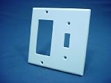 Double-Gang Midway Wall Plate 1 Decora-Style/1 Toggle (White)