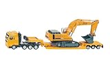 Siku 1:87 Flat-Bed Transporter W/Liebherr Excavator