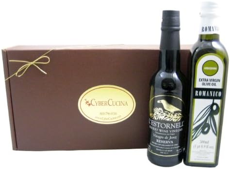 Elite Spanish Combo Gift Basket -- Extra Virgin Olive Oil And Sherry Wine Vinegar (Spain)