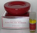Bath & Body Works Slatkin & Co Home Fragrance - Red Electric Oil Warmer with Cinnamon Stick Oil