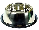 (Rosewood) Non-Tip/Slip Stainless Steel Spaniel Bowl (1 Litre)
