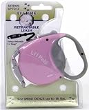 Lil Pals Retractable Lead 12ft Mini Lt Pink