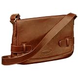 Maxwell Scott - Cartable pour femme en cuir marron clair de luxe (Messenger)