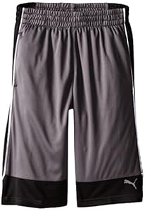 PUMA Big Boys' Reflective Short, Asphalt, X-Large