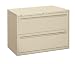  HON 792LP 700 Series 42 by 19-1/4-Inch 2-Drawer Lateral File, Black 