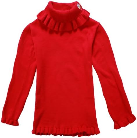 YEBAO Girls Knitted Lace Ruff Turtleneck Sweaters