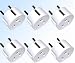 Heavy Duty Grounded USA American To European German Schuko Outlet Plug Adapter - 6 Pack