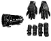 Autopearl Premium Quality Bike Accessories (Combo Of Premium Quality Round Saddle Bag. & Scoyco MC-10 1 Pair of Hand Grip Gloves for Bike Motorcycle Scooter Riding - (Black) & Fox Motorcycle Riding Knee and Elbow Guard (Black, Set of 4). RS.1454.00