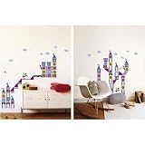 Le Chateau French Whimsy Wall Sticker Temporary and Removable