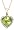 10k Yellow Gold, August Birthstone, Peridot and Diamond Heart Pendant