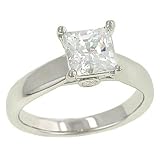 Engagement Ring with Diamond Accents .07cttw (CZ ctr)