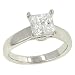 Engagement Ring with Diamond Accents .07cttw (CZ ctr)