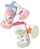 Jefferies Socks Fish, Crab And Starfish Ocean Play - Pink/Orange, 3-12 Months