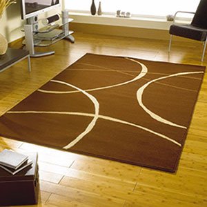 Brown Swirls Bedroom Lounge Rugs modern cheap and affordable Rug ...