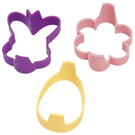 WILTON Silicone Pancake Ring Mold - Bunny ~ Egg ~ Flower