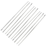 uxcell　 ステンレス鋼 PVC 溶射ケーブルタイ　シルバートーン　4.6mmの幅　10 枚入り