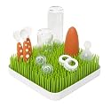 Boon Grass Countertop Drying Rack Spring Green and White