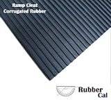Ramp Cleat Corrugated Rubber Matting - Black - 3MM Thick - 3 feet Wide Roll