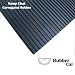 Ramp Cleat Corrugated Rubber Matting - Black - 3MM Thick - 3 feet Wide Roll