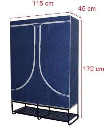 Doppel 115x45x172 cm Falt Kleiderschrank