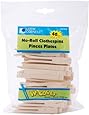 Loew Cornell Woodsies No-Roll Slotted Clothespins, 40-Count