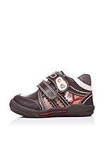 BILLOWY Zapatos Abotinados Dos Velcros (Marrón)