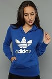  : adidas The Trefoil Hoody in Blue hood ,Sweatshirts for Women
