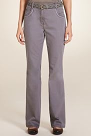 Per Una Roma Cotton Rich Straight Leg Trousers with Belt