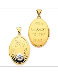 14k Gold & Rhodium 32mm Diamond Family Album Locket