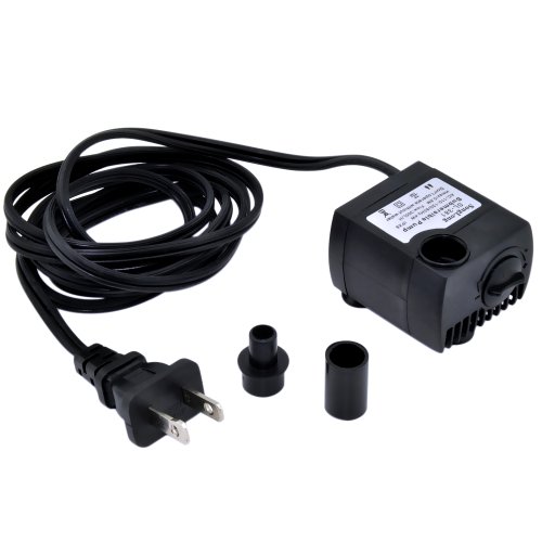 Patuoxun 80 gph submersible pump aquarium fish fountain…